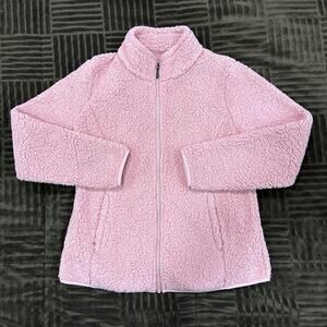 Pink fleece zip up jacket